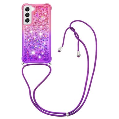 SKALO Samsung S23 Juoksuhiekka Glitter Mobile kaulapanta - Pinkki-Violetti