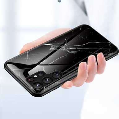SKALO Samsung S23 Ultra Marmori karkaistu lasi TPU-suojakuori - #1