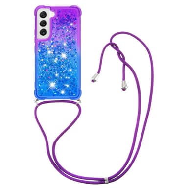 SKALO Samsung S23 Juoksuhiekka Glitter Mobile kaulapanta - Violetti-Sininen