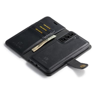 DG MING Samsung S23 2-in-1 magneetti lompakkokotelo - Musta
