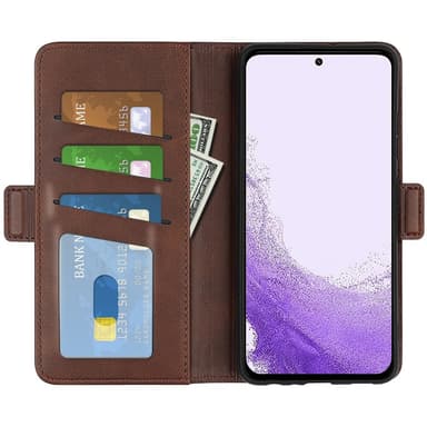 SKALO Samsung S23 Premium Wallet Lompakkokotelo - Ruskea