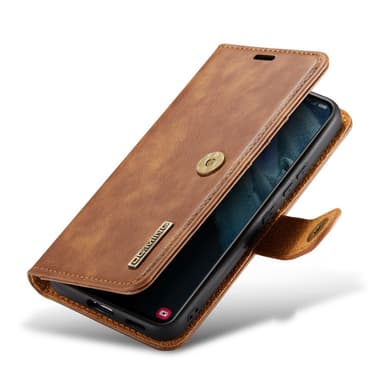 DG MING Samsung S23 Plus 2-in-1 magneetti lompakkokotelo - Ruskea