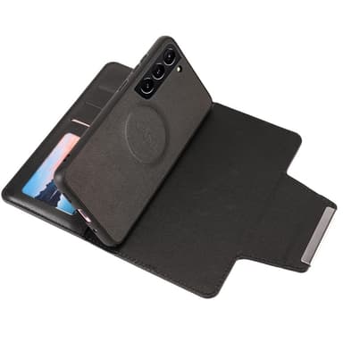 SKALO Samsung S23 Plus DOLIZMA 2 in 1 magneettinen lompakkokotelo - Musta
