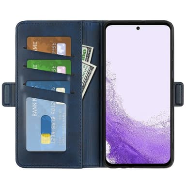 SKALO Samsung S23 Premium Wallet Lompakkokotelo - Sininen