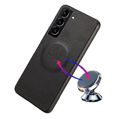 SKALO Samsung S23 Plus DOLIZMA 2 in 1 magneettinen lompakkokotelo - Musta