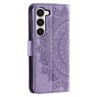 SKALO Samsung S23 Mandala lompakkokotelo - Violetti