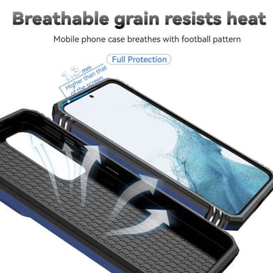 SKALO Samsung S23 Armor hybridi metallirengas kameran liukusäädin - - Sininen