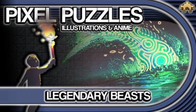 Pixel Puzzles Illustrations & Anime - Jigsaw Pack: Legendary Beasts -