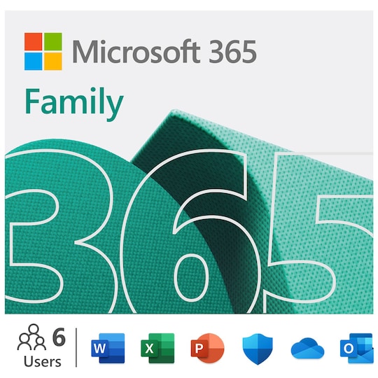 Microsoft 365 Family - Premium Office -sovellukset - 12 kuukauden tilaus