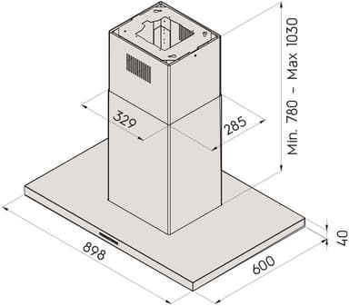 Savo I-7509-B liesituuletin 90 cm mattamusta