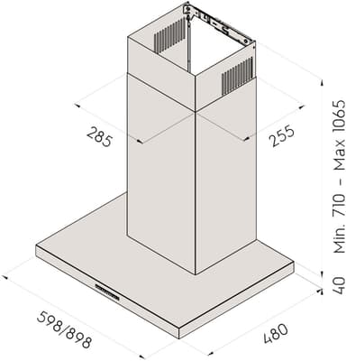 Savo C-7506-B liesituuletin 60 cm mattamusta