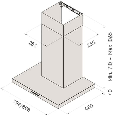 Savo  dCH-m7509-S liesikupu 90 cm teräs