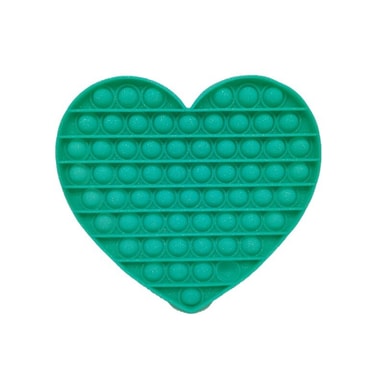 Pop It Fidget lelu XXL Heart Glitter Green Gigantti Verkkokauppa