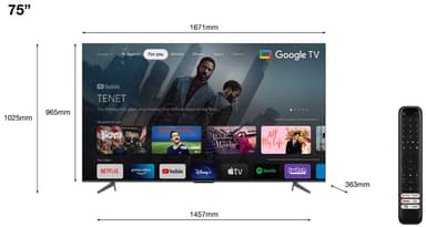 TCL 75   QLED770 4K älytelevisio (2023)