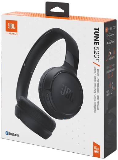 JBL Tune 520BT langattomat on-ear kuulokkeet (musta)