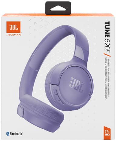 JBL Tune 520BT langattomat on-ear kuulokkeet (violetti)