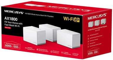 Mercusys Halo H70X Mesh Wi-Fi järjestelmä (3 kpl)