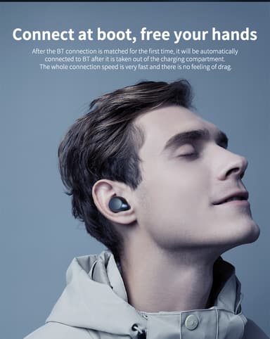 Langattomat kuulokkeet Bluetooth 5.0 Touch Control Valkoinen