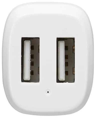 Sandstrøm 4.8A autolaturi kahdella USB portilla (valkoinen)