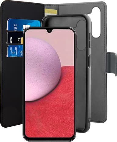 Puro Samsung Galaxy A14 2in1 lompakkokotelo (musta)