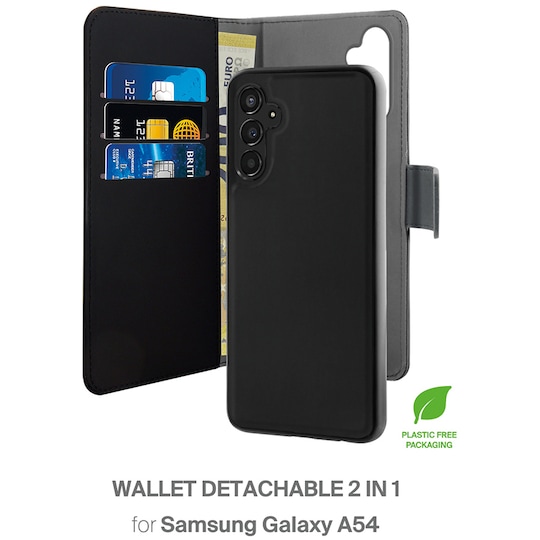 Puro Samsung Galaxy A34 5G 2in1 lompakkokotelo (musta)