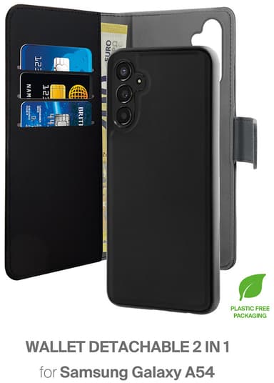 Puro Samsung Galaxy A34 5G 2in1 lompakkokotelo (musta)