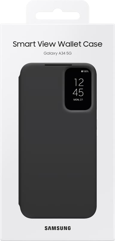 Samsung Galaxy A34 Smart View lompakkokotelo (musta)
