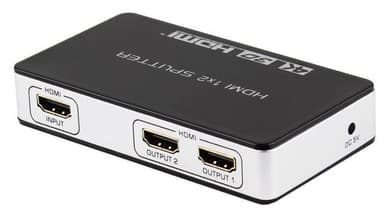 HDMI Splitter 1 in 2 Out 4K   30Hz Musta