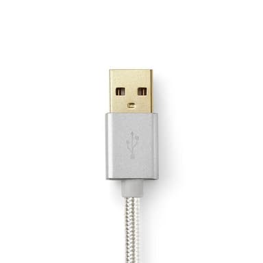 USB 2.0 -Synkronointi-, Lataus- ja AV-Tukikaapeli | Kullattu, 1,0 m | USB-Câ„¢-Uro