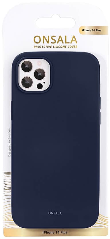 Onsala iPhone 14 Plus Silicone suojakuori (sininen)