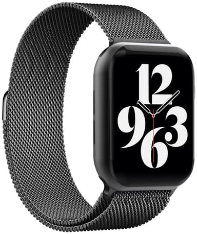 Puro Apple Watch 42-49 mm Milanese ranneke (musta)