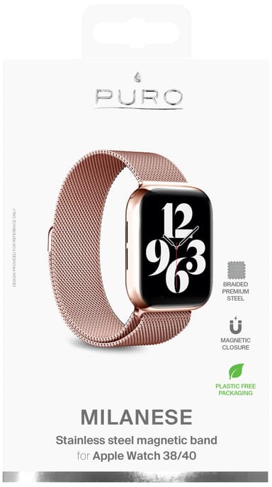 Puro Apple Watch 38-41 mm Milanese ranneke (pinkki)