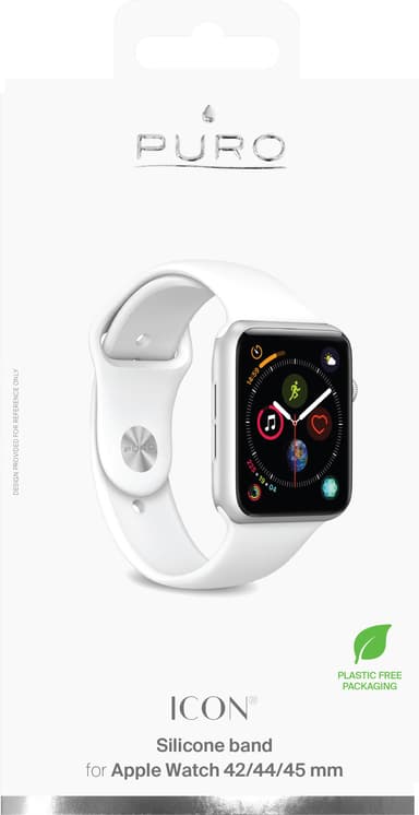 Puro Apple Watch 42-49 mm ranneke (valkoinen)