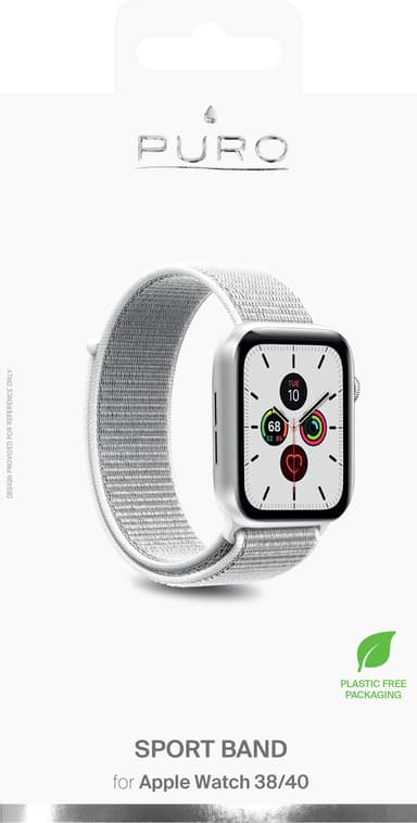 Puro Apple Watch 38-41 mm nailonranneke (valkoinen)