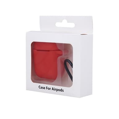Airpods Suojakotelo koukulla, punainen