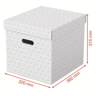 Esselte Home säilytyslaatikko Cube harmaa, 3kpl/pkt