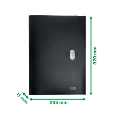 Leitz Recycle läppäkansio A4 PP musta, CO2 hiilineutraali