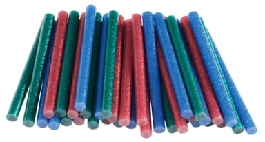 Glue D7x90mm Glitter R/B/G Bag of 36pcs