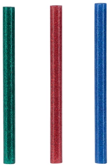 Glue D7x90mm Glitter R/B/G Bag of 36pcs