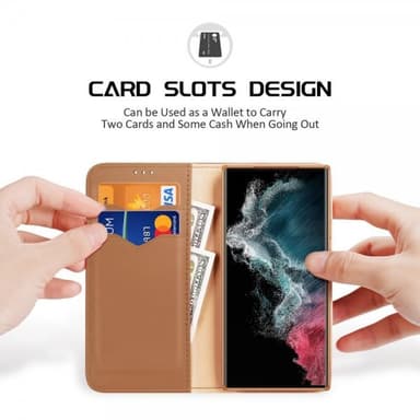 DUX DUCIS Samsung Galaxy S23 Ultra Kotelo Hivo Series Ruskea