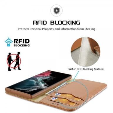 DUX DUCIS Samsung Galaxy S23 Ultra Kotelo Hivo Series Ruskea