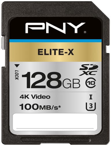 PNY Elite-X SDXC muistikortti (128 GB)
