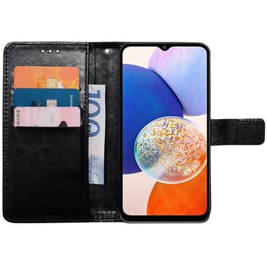 Lompakkokotelo 3-kortti Samsung Galaxy A14 5G - Musta