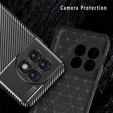 Carbon silikoni kuori OnePlus 11 - Musta