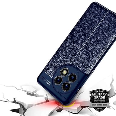 Nahkakuvioitu TPU kuori OnePlus 11 - Sininen