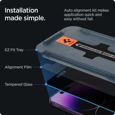 Spigen iPhone 14 Pro Näytönsuoja GLAS.tR EZ Fit Privacy 2-pakkaus