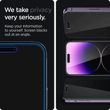 Spigen iPhone 14 Pro Näytönsuoja GLAS.tR EZ Fit Privacy 2-pakkaus