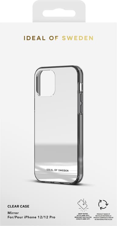 Ideal of Sweden iPhone 12/12 Pro kirkas suojakuori (hopea)