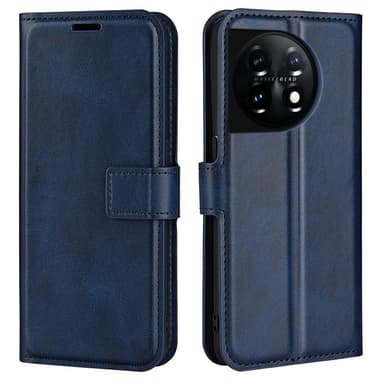 SKALO OnePlus 11 5G Lompakkokotelo PU-nahkaa - Sininen