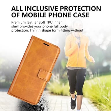 SKALO OnePlus 11 5G Lompakkokotelo PU-nahkaa - Vaaleanruskea